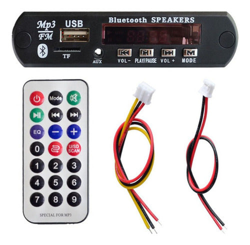 MODULO DECODIFICADOR BLUETOOTH WAV WMA MP3 USB FM SD CARD