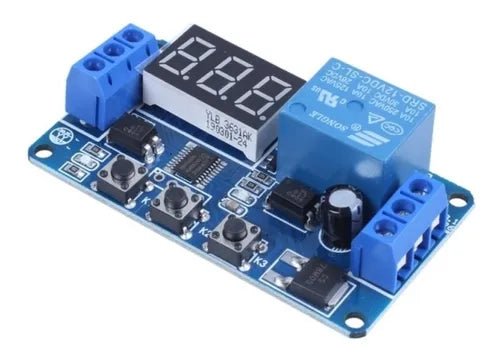 Módulo de relé de retardo de tiempo digital LED DC 12V
