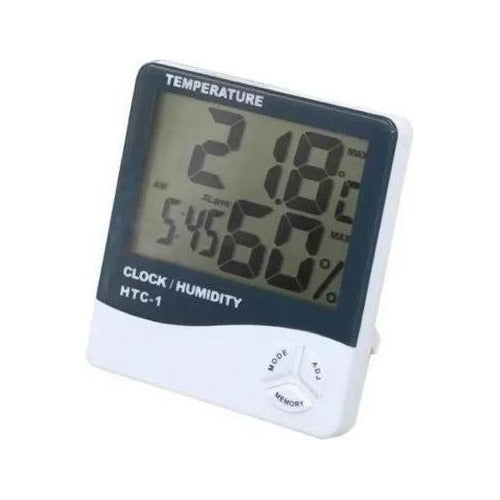 Termómetro Hidrómetro Reloj Alarma Despertador Digital HTC-1