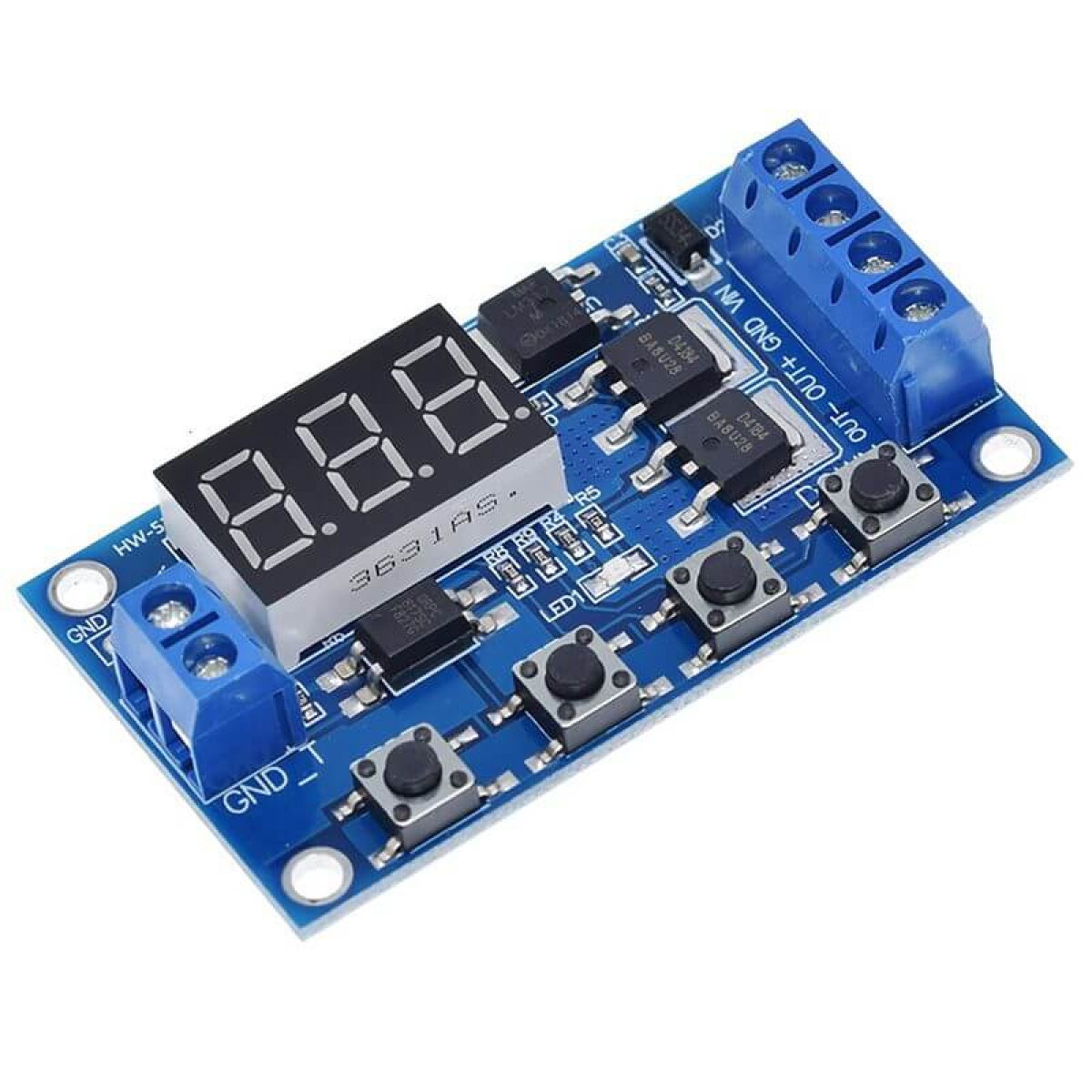 XY-J04 Temporizador Digital  Programable Dual MOS 5-36V 15A
