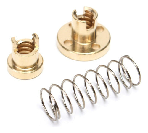 Tuerca Antibacklash antirretroceso T8 2Paso, Avance2mm, 1Filete Ender3/ Cr-10/ Tornado