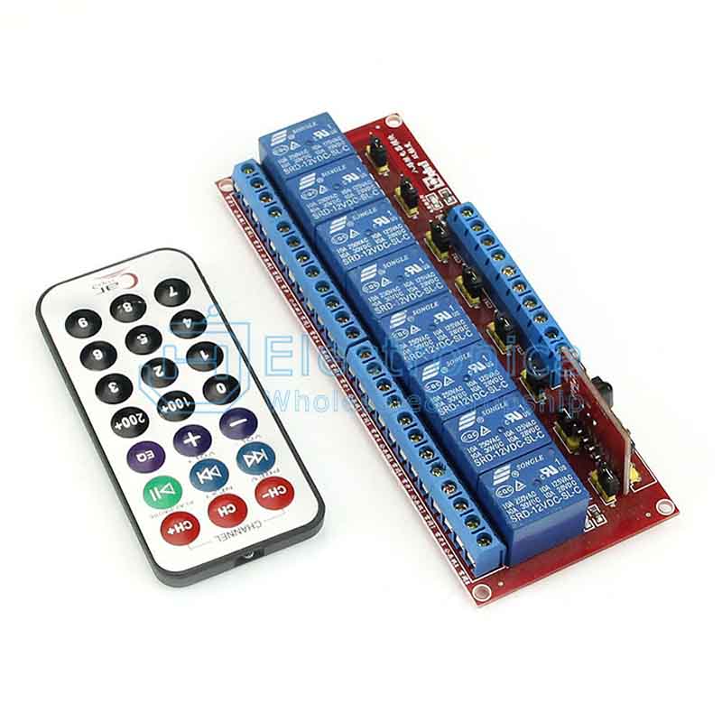 Control Remoto InfraRojo 8Reles 12V 10A