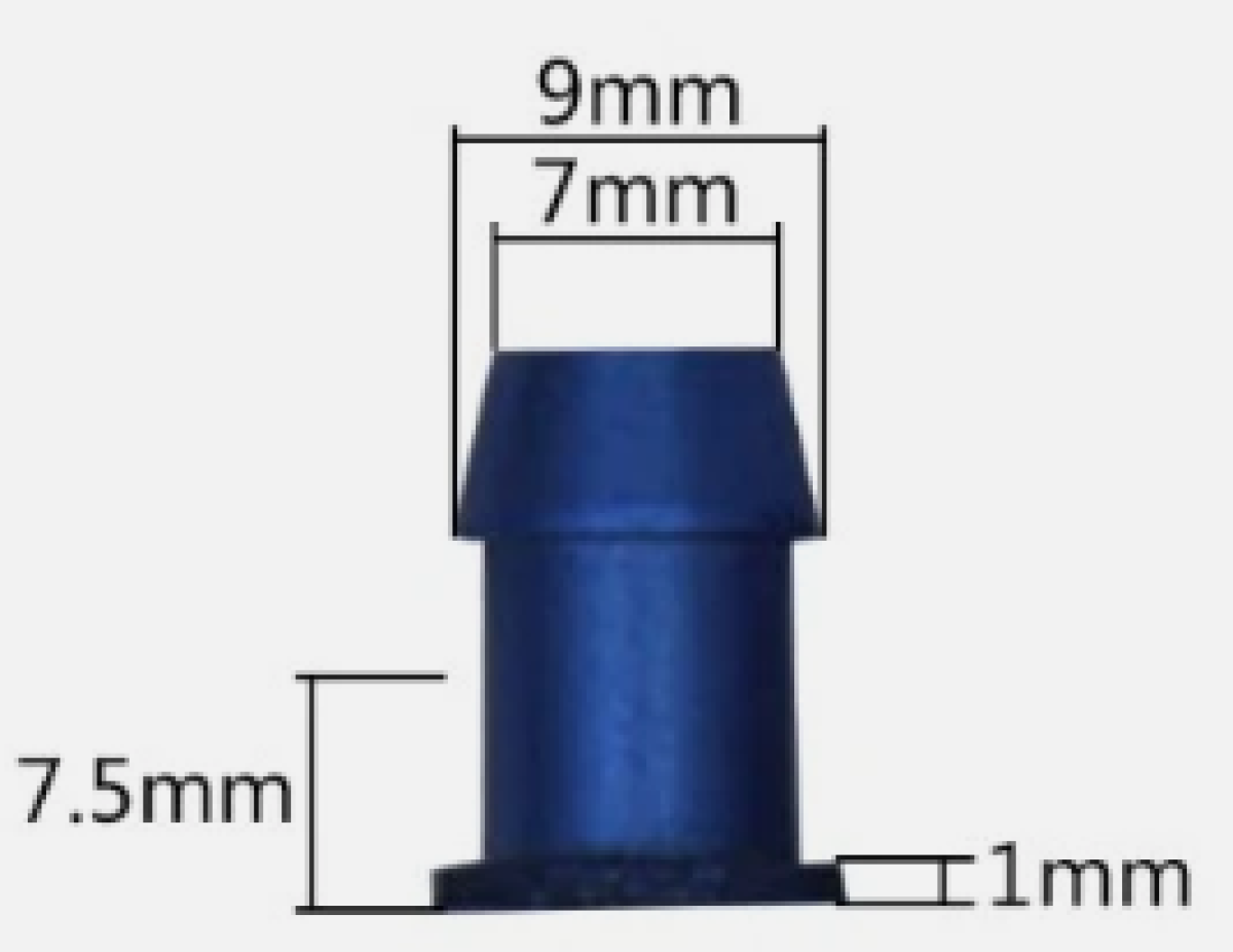 Bloque de refrigeración por agua de aluminio 40x80x12mm  perpendicular  nozzles blue