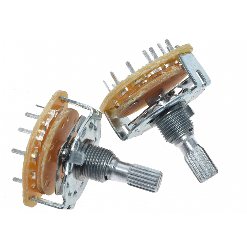 Switch RS25  Interruptor rotatorio 2P6T  , 2 polos, 6 posiciones