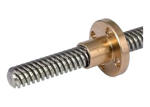 Varilla Roscada T8 Dia 8mm Paso 2mm Largo 1200mm con Tuerca