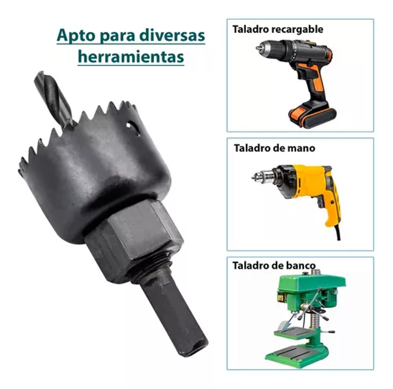 Kit 18pcs Copas Brocas Sierras Perforadoras Sacabocado Madera Carpintería