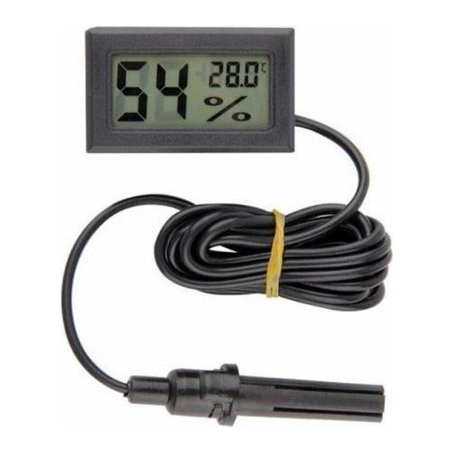 Sensor Temperatura y Humedad Higrometro  Digital Pantalla LCD FY-12 with probe (Black)