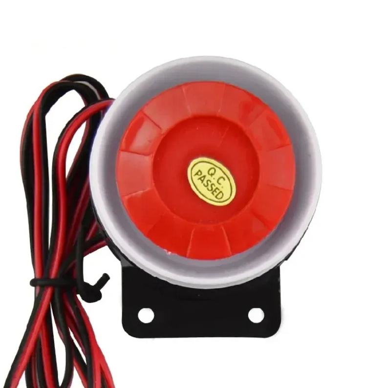 Sirena de 120db con cable de alarma de 12 V + cable + conector de audio de 3,6 mm