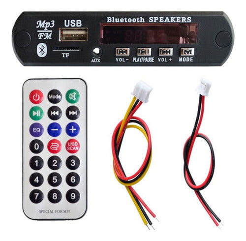 MODULO DECODIFICADOR BLUETOOTH WAV WMA MP3 USB FM SD CARD