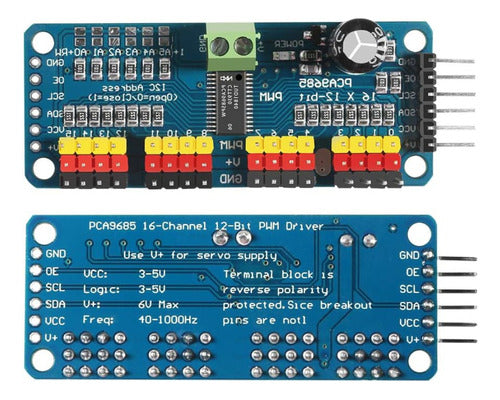 Tarjeta PCA9685 16 canales Controlador Motor PWM
