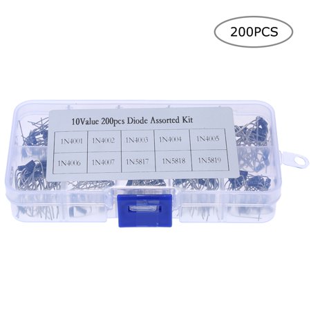Kit Diodos 200pcs 10 valores X 20pcs 1N4001-4007  1N5817-19