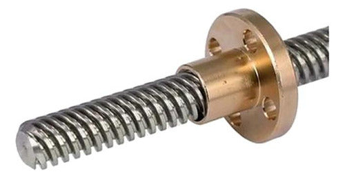 Varilla Roscada T8 Dia 8mm Paso 2mm Largo 1200mm con Tuerca